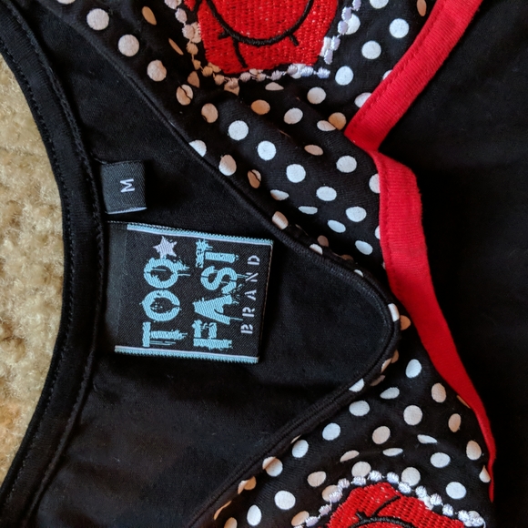 Too Fast Peekaboo Sugar Skull Top - Picture 3 of 7